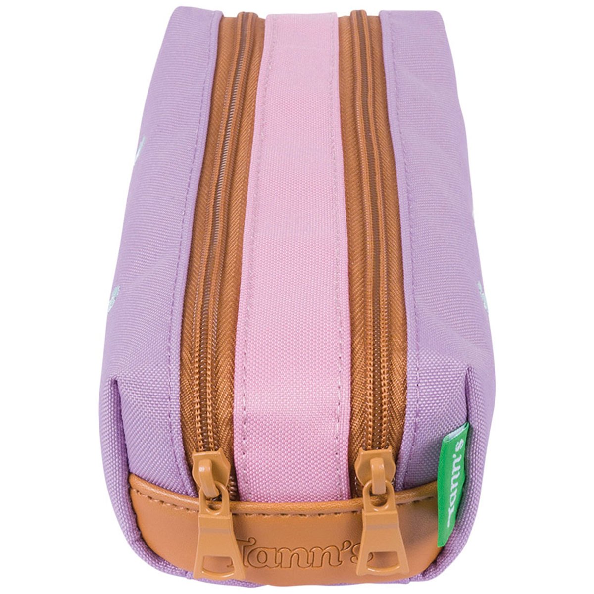 Trousse double compartiment violet, rose, TANN'S