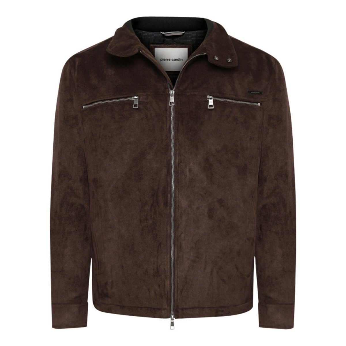 Blouson marron uni avec un col à revers et une fermeture zippée marron, CARDIN SPORTSWEAR
