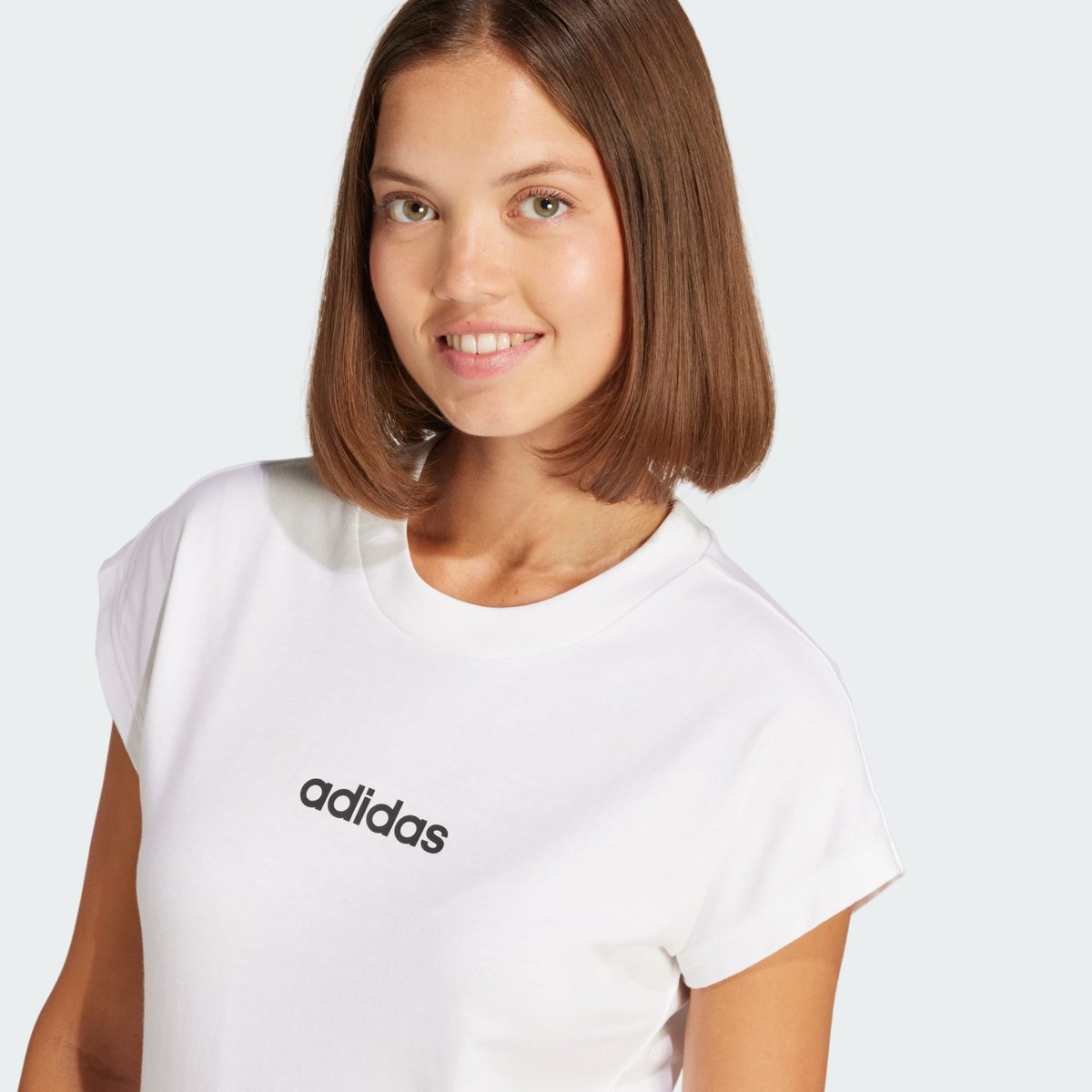 T-shirt Essentials Slim Logo white / black, ADIDAS SPORTSWEAR