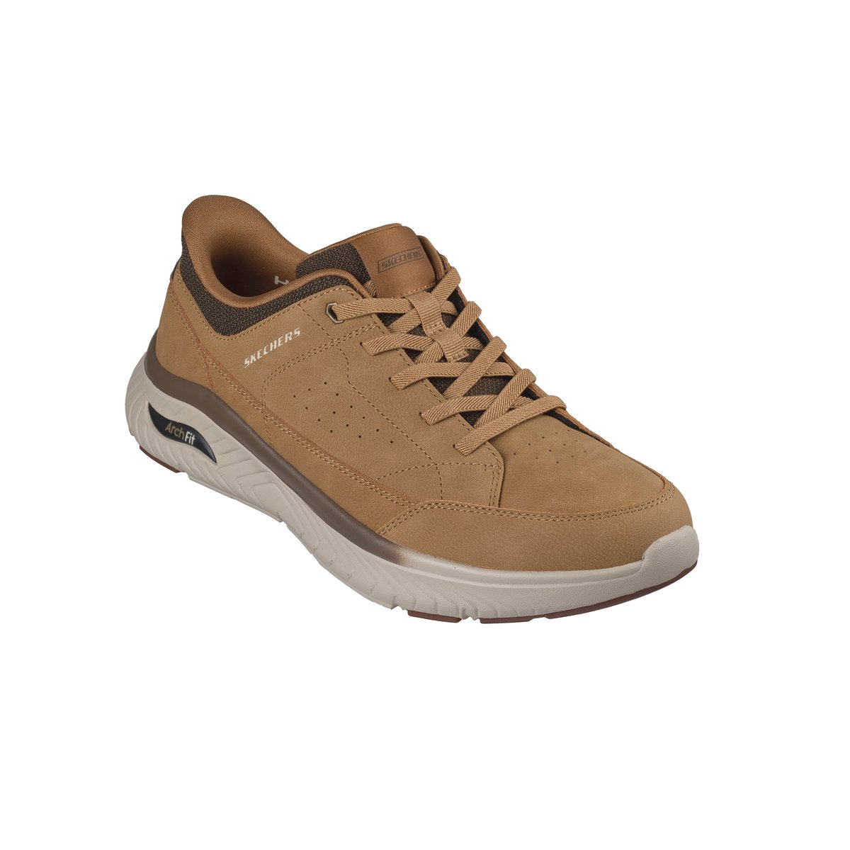 Basket Cuir Arch Fit Crosser-felix marron clair, SKECHERS
