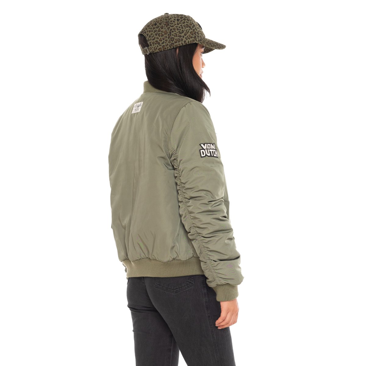 Veste bombers PIMP vert/blanc/noir, VON DUTCH