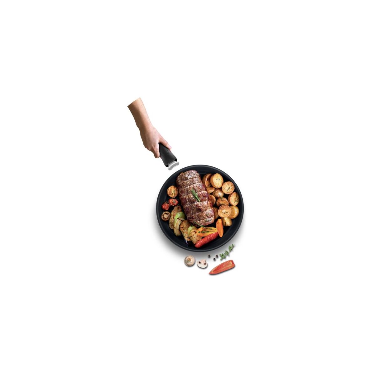 Poignée amovible Ingenio brut couleur unique, TEFAL