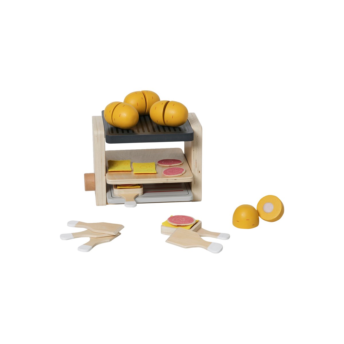 Appareil à raclettes en bois multicolore, VERTBAUDET