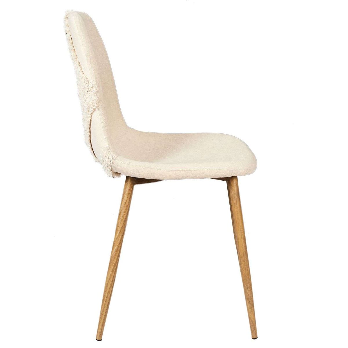 Chaise avec dossier à motifs tuftés FARO beige, THE HOME DECO FACTORY