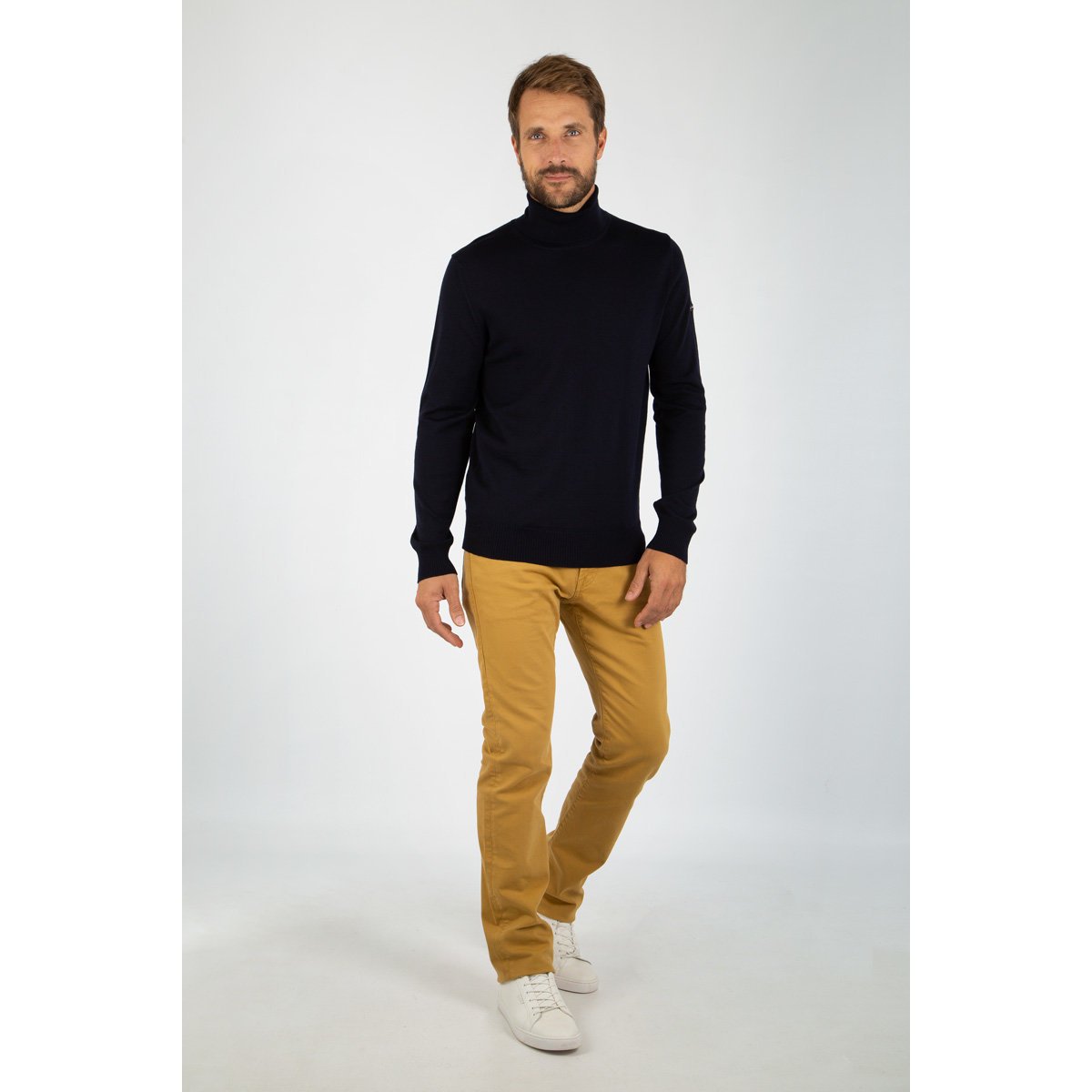 Pull col roulé en laine mérinos FEREL navire, ARMOR-LUX