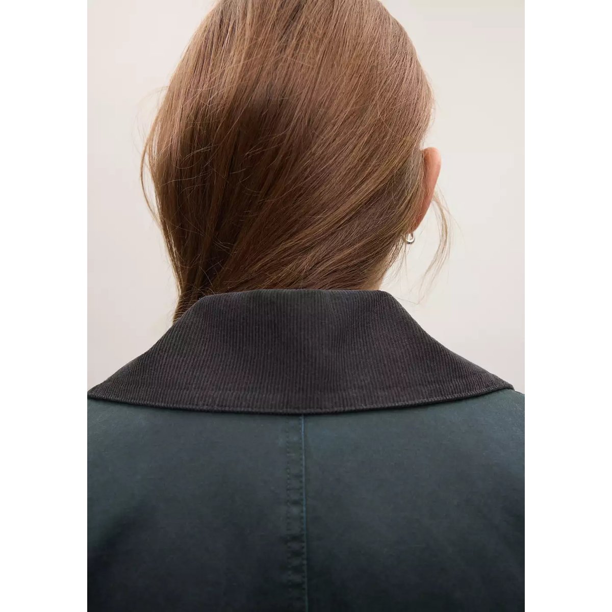Parka coton en velours côtelé bleu marine, MANGO TEEN