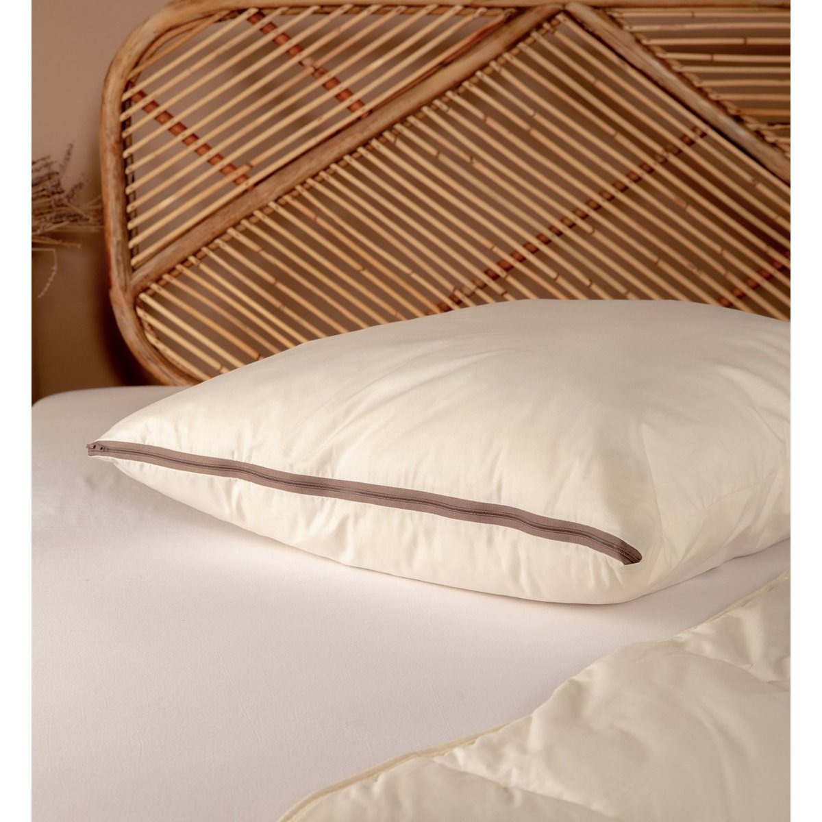 Oreiller Enfant Enveloppe Coton Bio MAUI couleur unique, KADOLIS