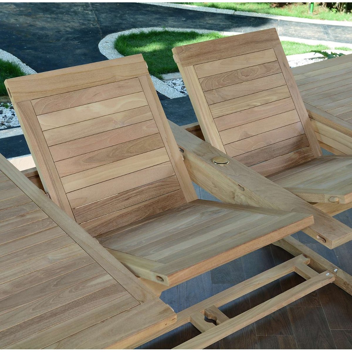 Salon de jardin en teck massif Alifax, 8 places naturel, TECK ATTITUDE