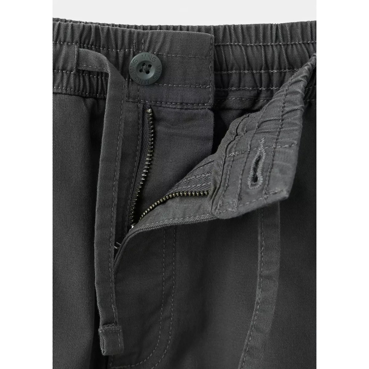 Pantalon jogger cargo gris anthracite, MANGO TEEN
