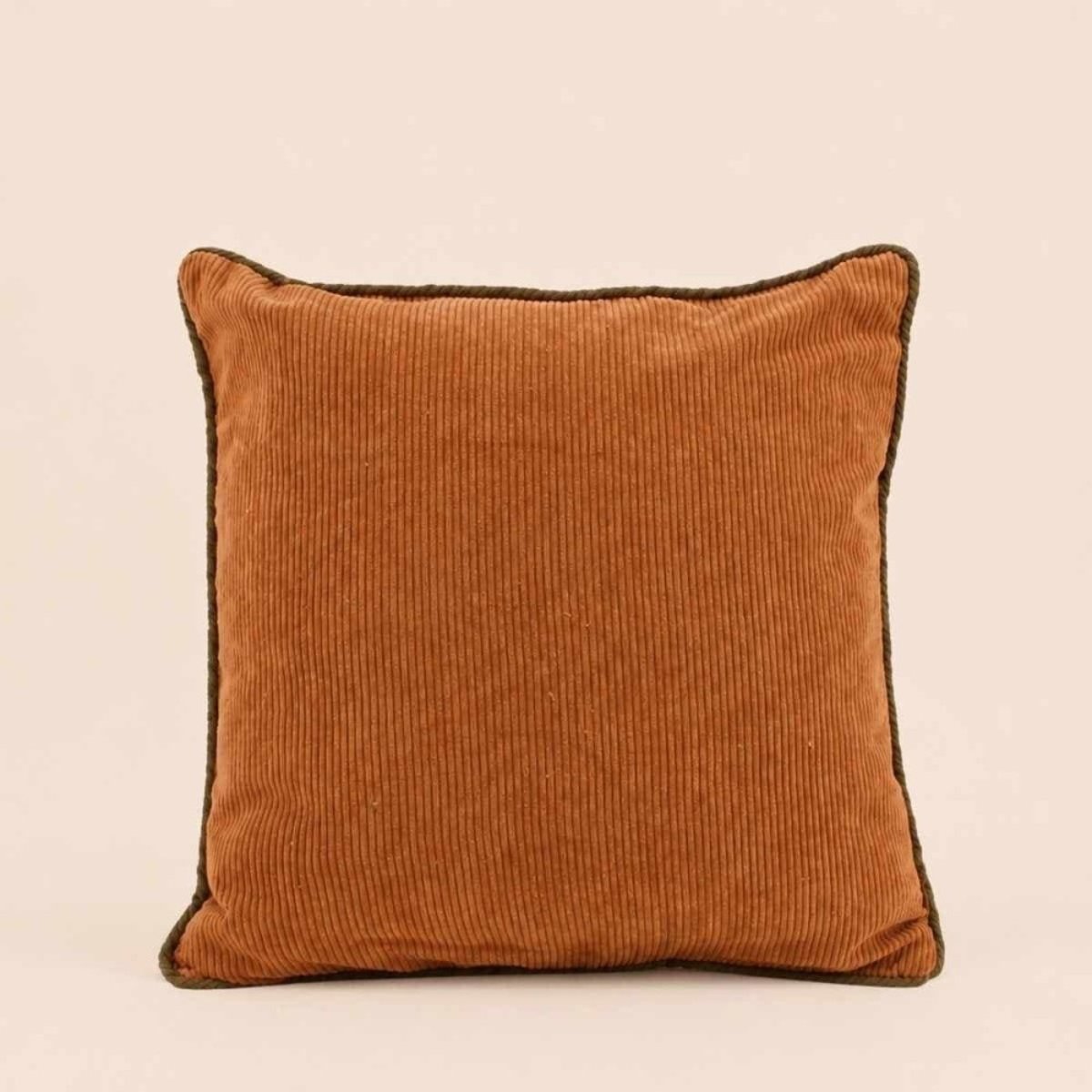 Lot de 2 housses de coussin 40x40cm en velours marron, ORNAMI