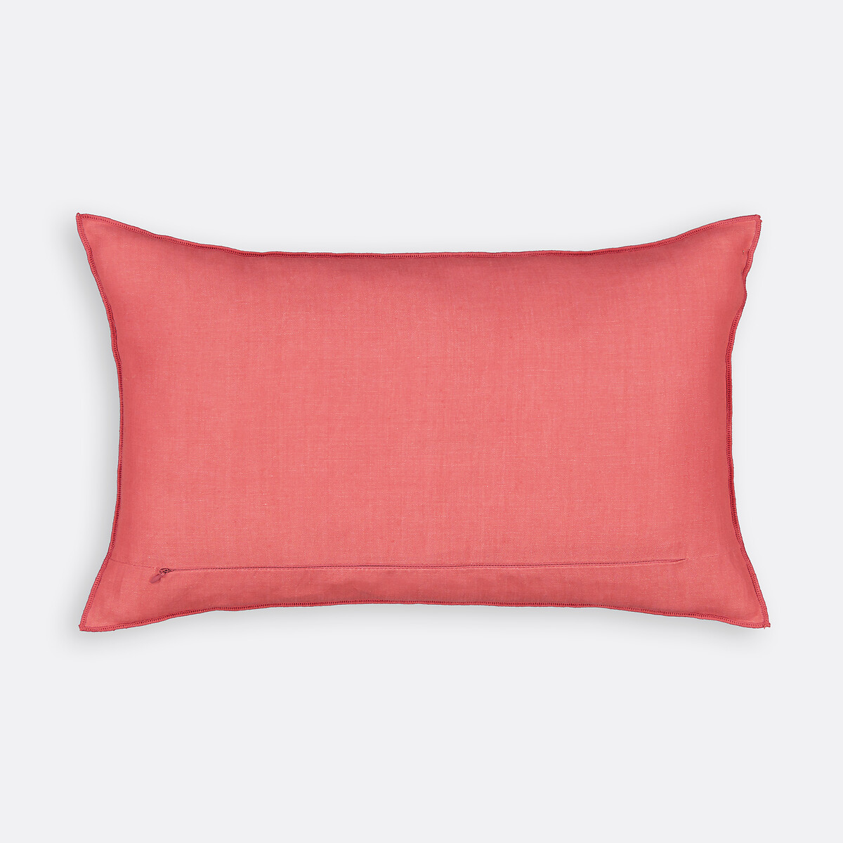 Funda de cojín de lino/algodón, Enni rosa , LA REDOUTE INTERIEURS