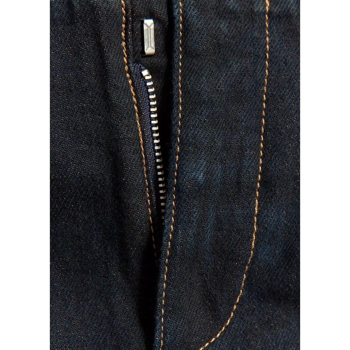 Jean taille basse avec surpiqûres contrastantes bleu, MANGO