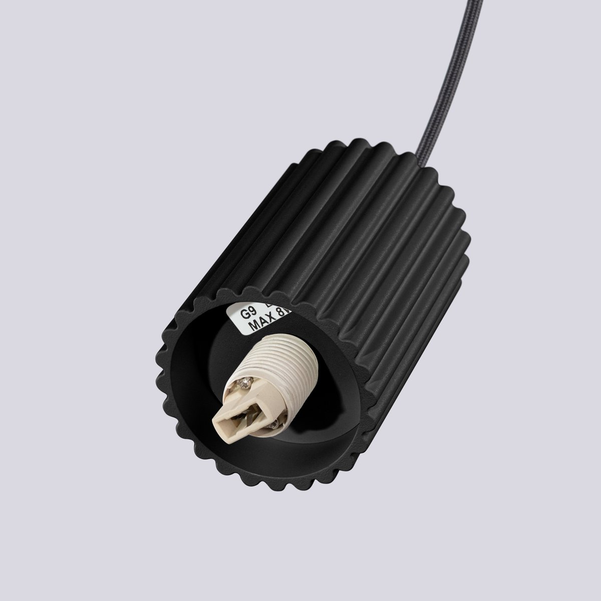 Suspension Aluminium Noir G9 3 Halo noir, EDEN