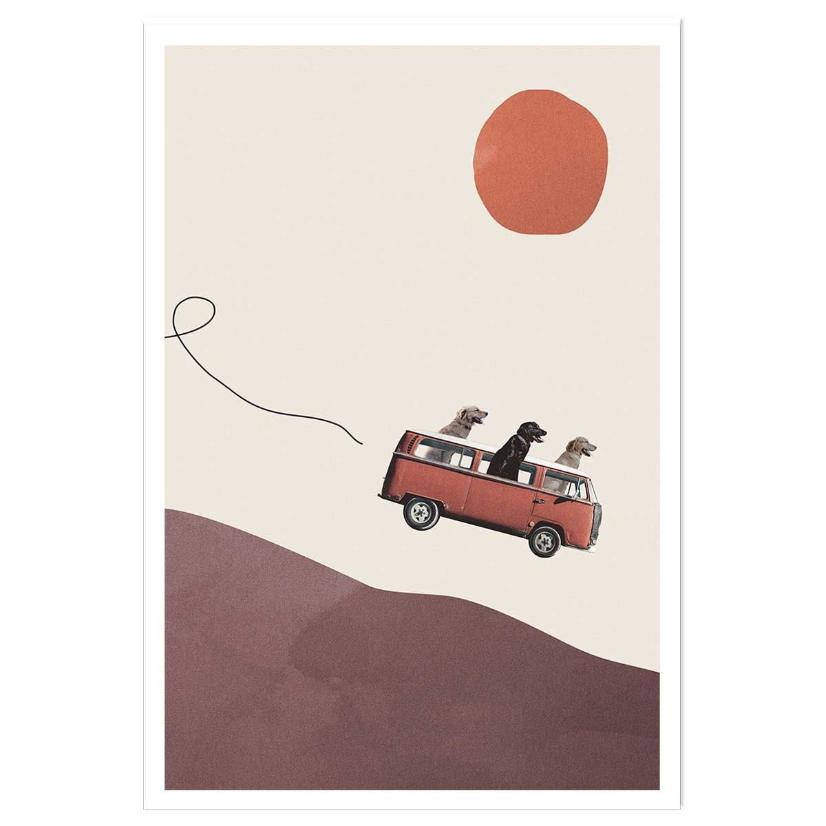Affiche enfant aventurier affiche seule, HEXOA