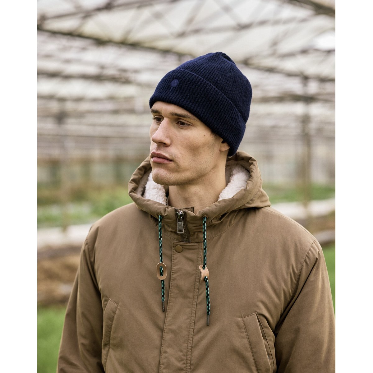 Bonnet laine BEANIE bleu marine, FAGUO