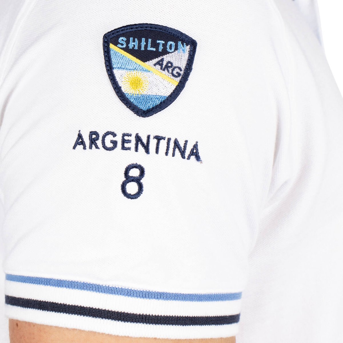 Polo test match ARG/NZ blanc, SHILTON