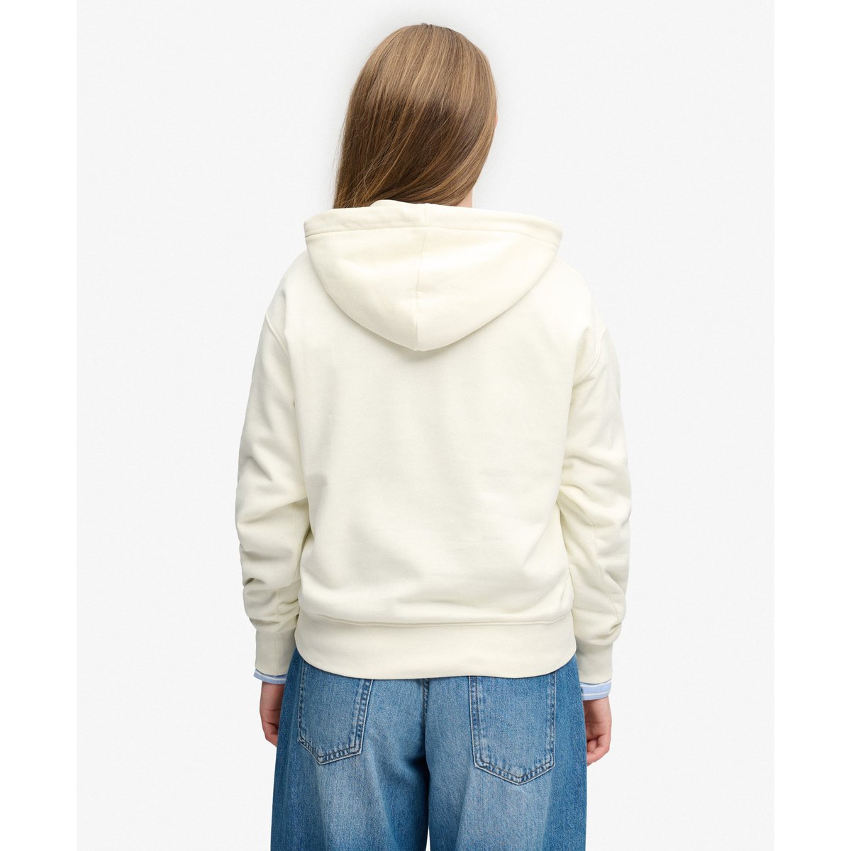 Sweat à capuche Athletic coupe décontractée crème, SUPERDRY