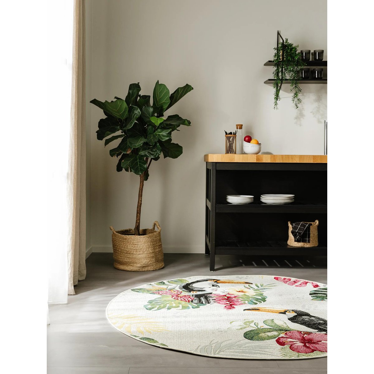 Tapis rond d'extérieur & intérieur ARTIS multicouleur, BENUTA 
