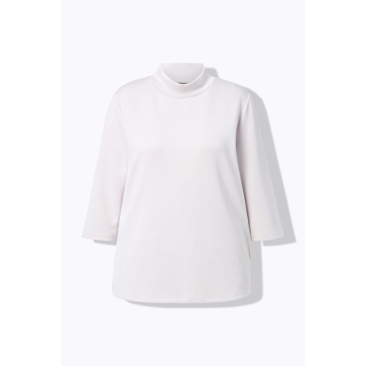 Sweat-shirt à col montant et manches 3/4 granit doux, ULLA POPKEN