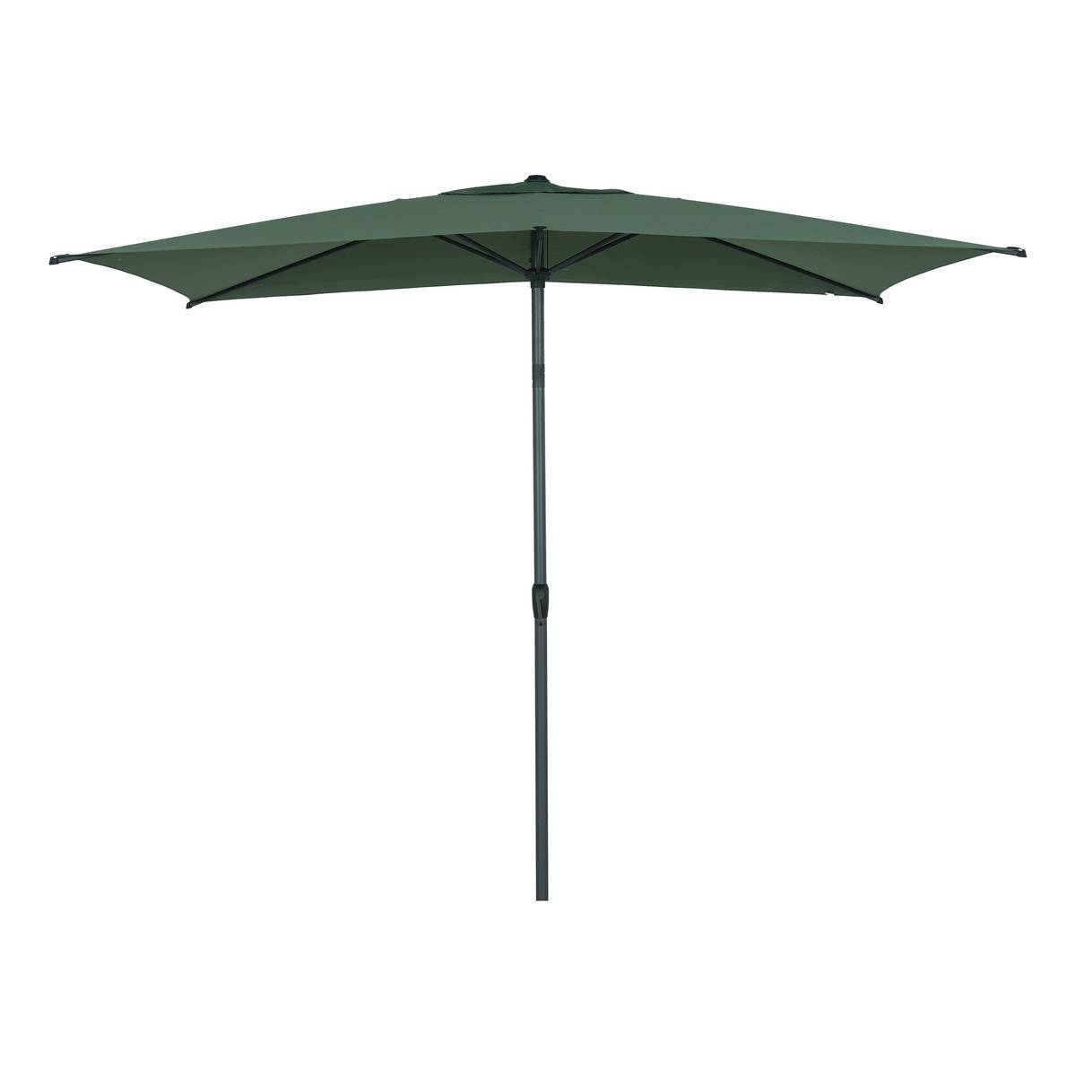 Parasol droit rectangulaire inclinable 3x2m LOOMPA vert olive, HESPERIDE