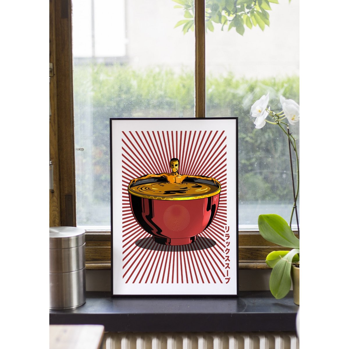 Affiche Soupe Relaxante blanc, L'AFFICHERIE