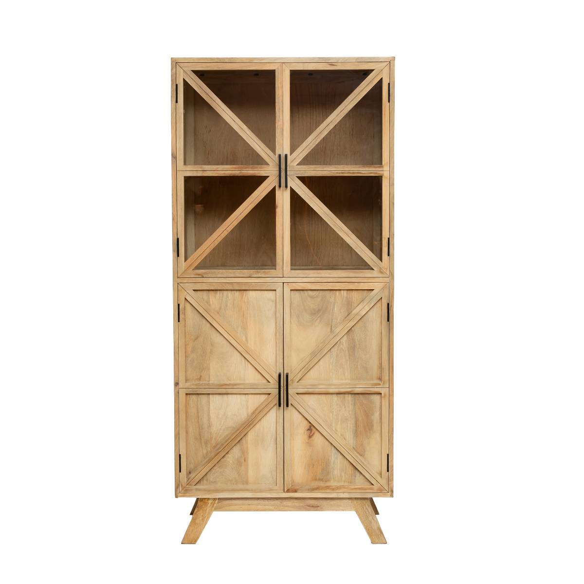 Vitrine en bois de manguier  THALIA bois clair, MADE IN MEUBLES 