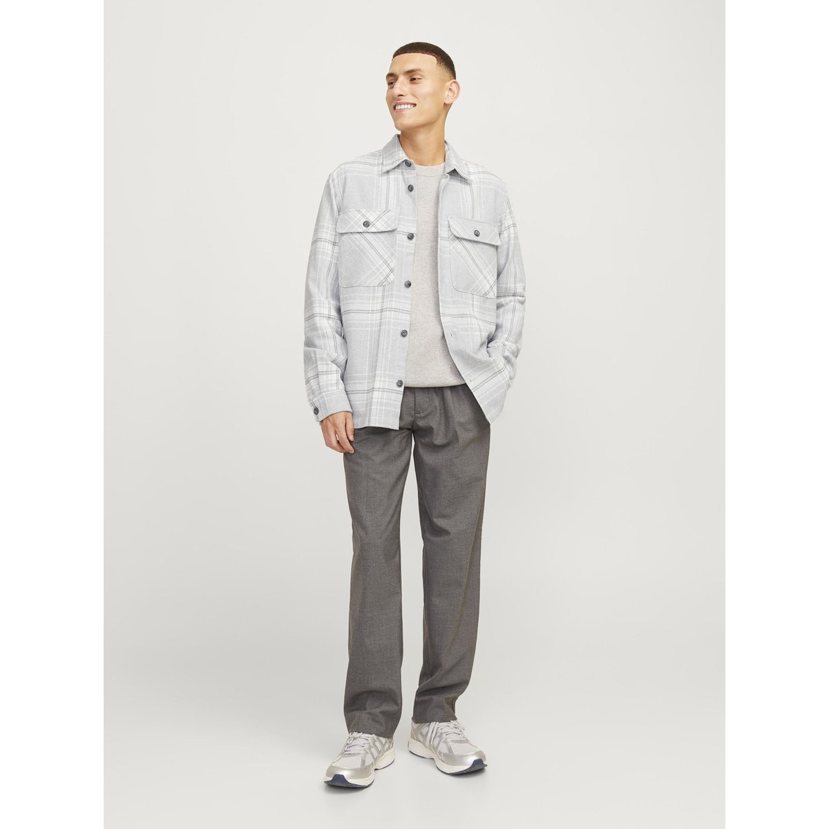 Surchemise grey melange, JACK & JONES