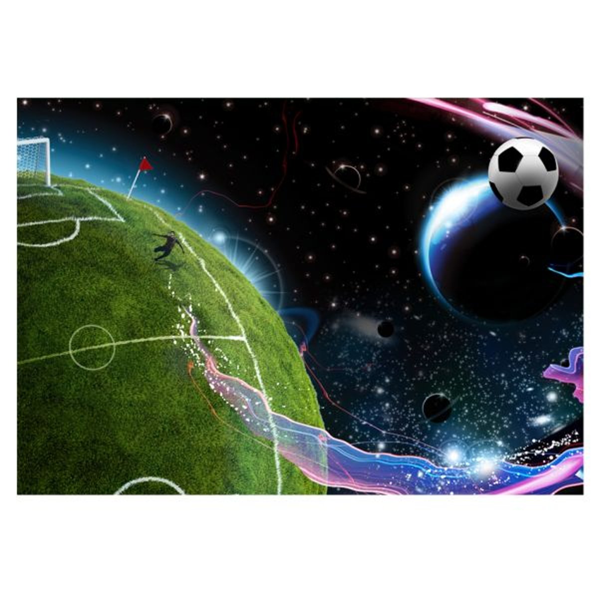 Papier peint intissé panoramique Hobby Space match multicouleur, EDEN