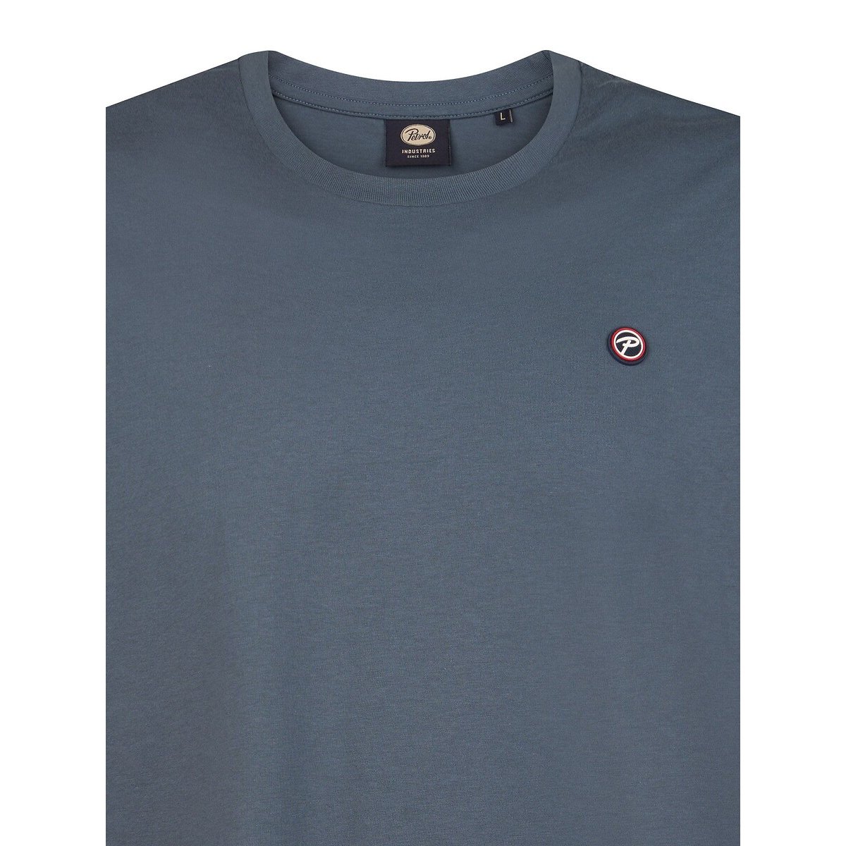 T-shirt col rond manches longues bleu orage, PETROL INDUSTRIES
