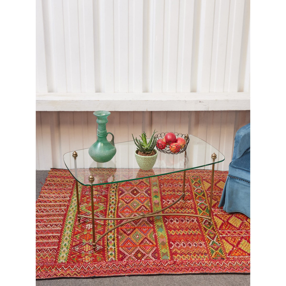 Table basse en verre Léonie N°1070 - Bon état transparent, DEBONGOUT