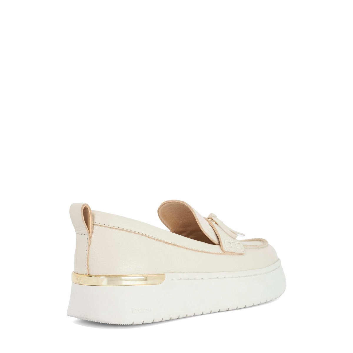 Mocassins décontractés à plateforme en cuir - GLIDE ecru-leather, DUNE LONDON