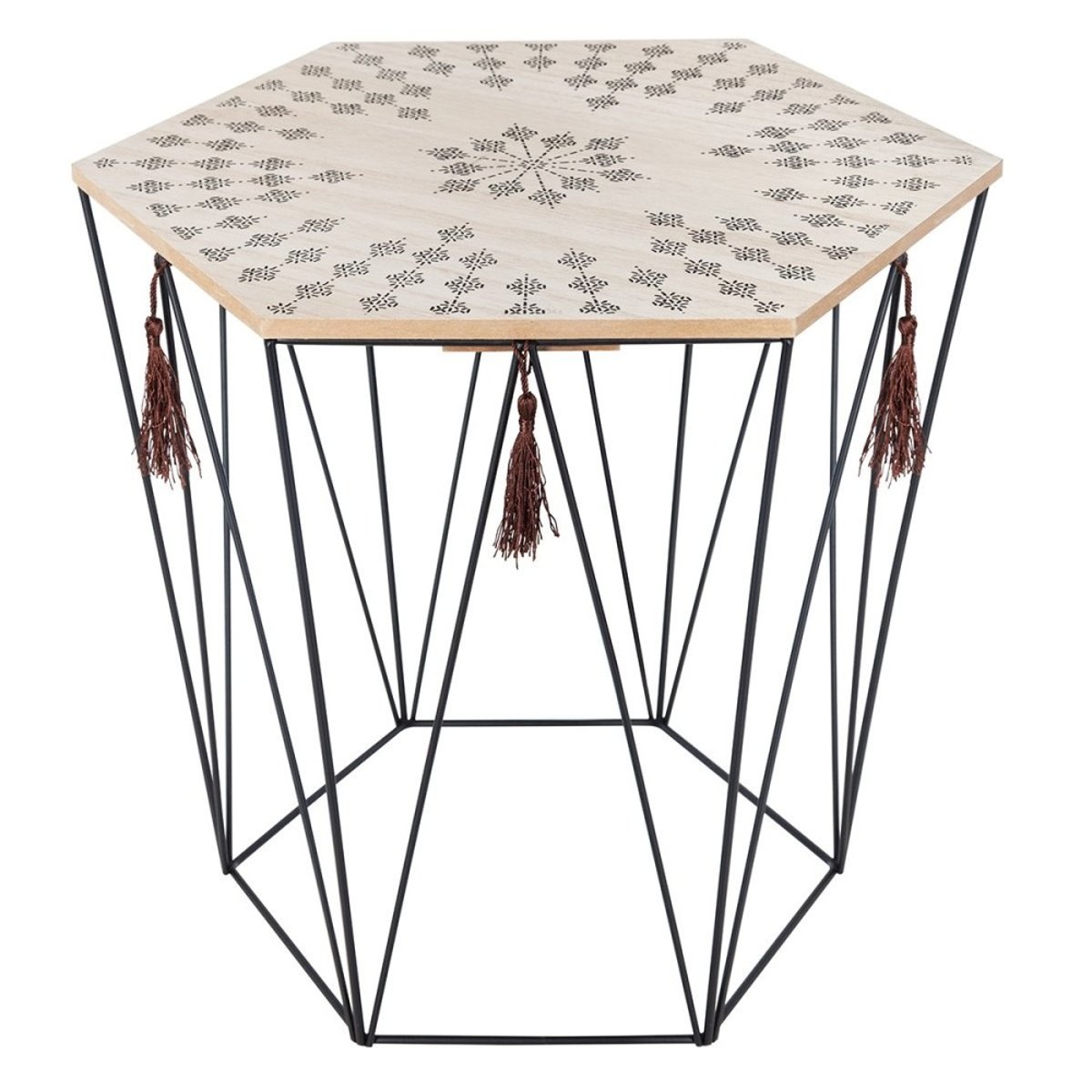 Table à café en métal Kumi Octo Etnik multicolore, ATMOSPHERA