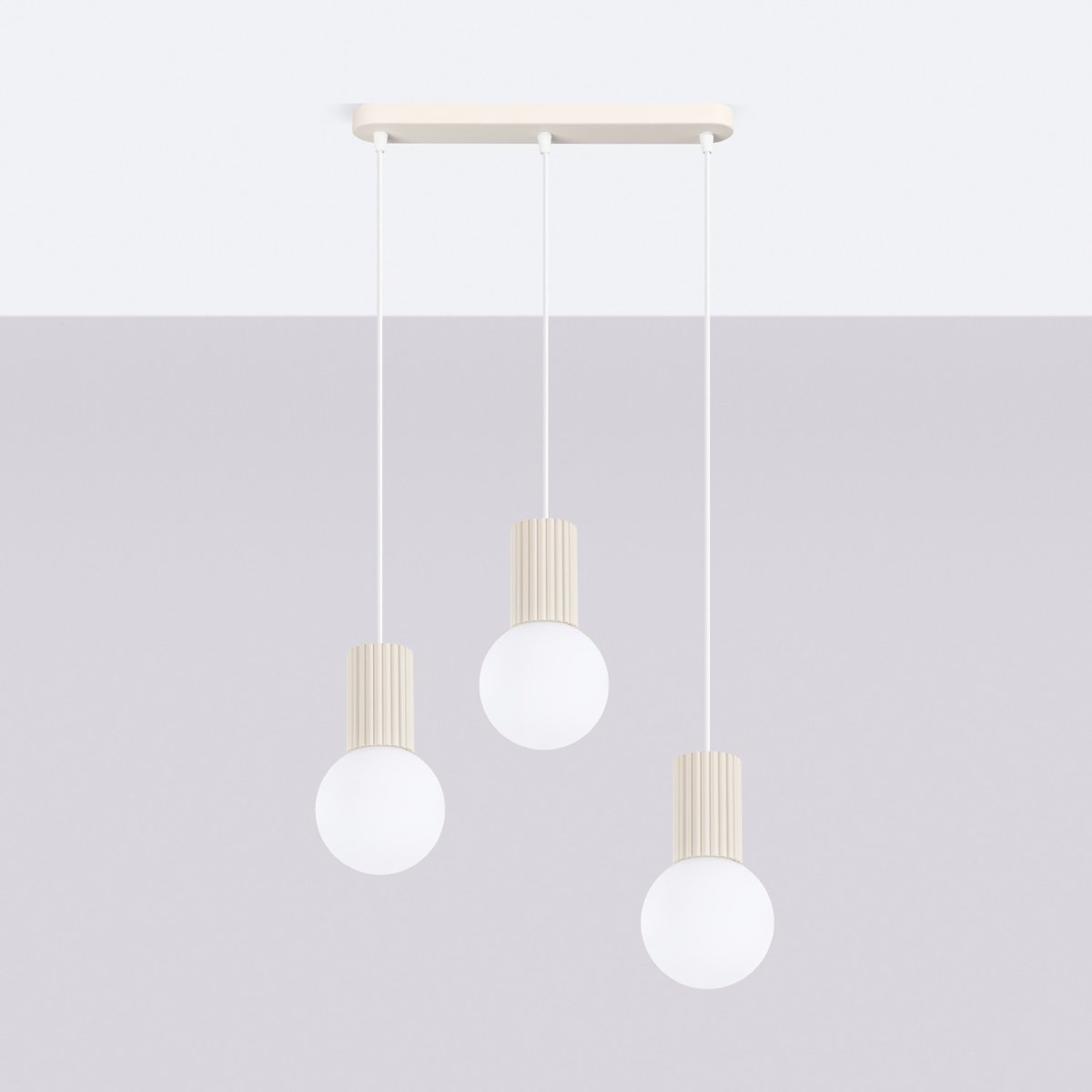 Suspension Aluminium Beige G9 3 Halo beige, EDEN