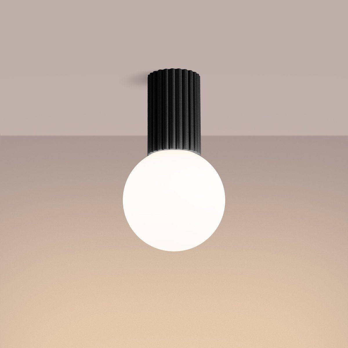 Plafonnier Aluminium Noir G9 1 Halo noir, EDEN