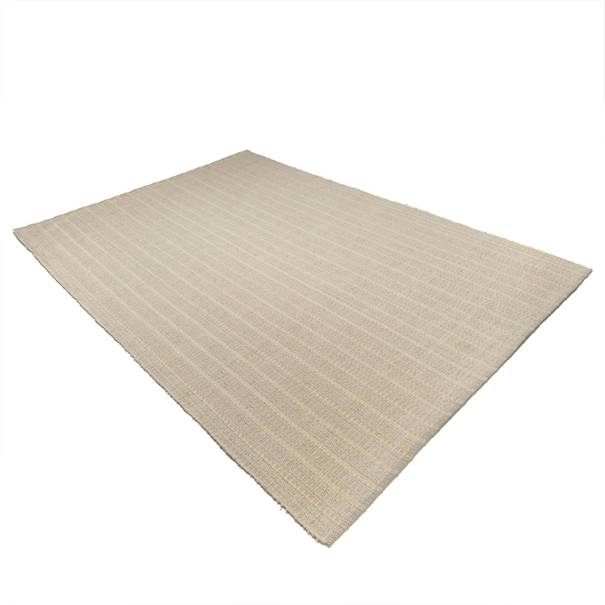 Tapis rectangulaire 200 x 290 coton recyclé ivoire ecru, PIER IMPORT