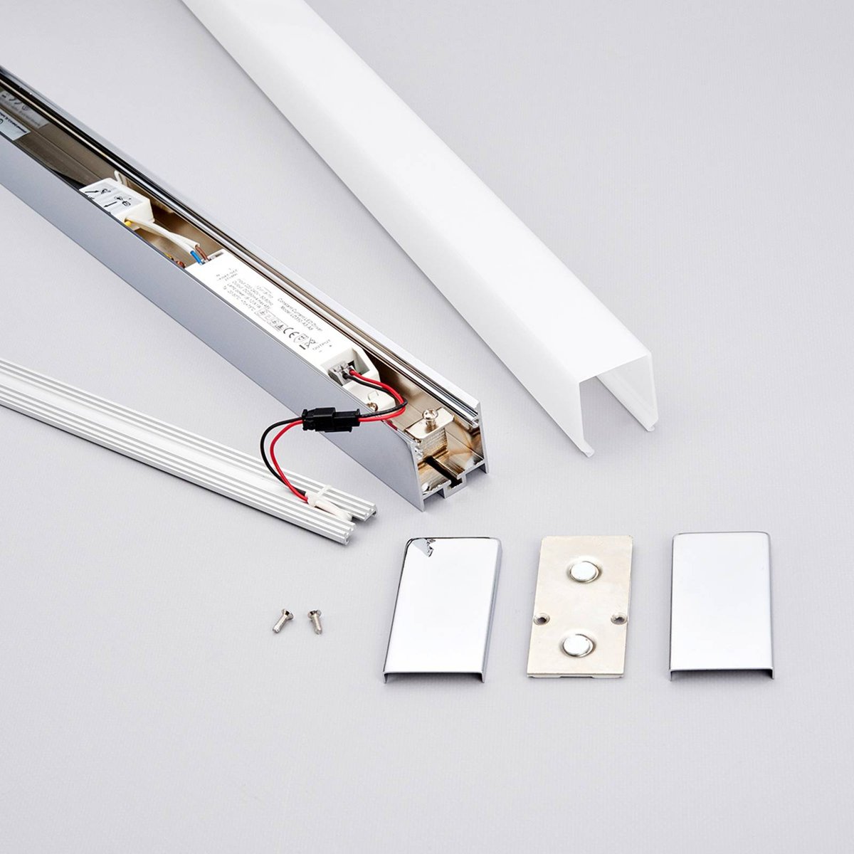 Applique en métal moderneLED, Philippa chrome, blanc, LINDBY