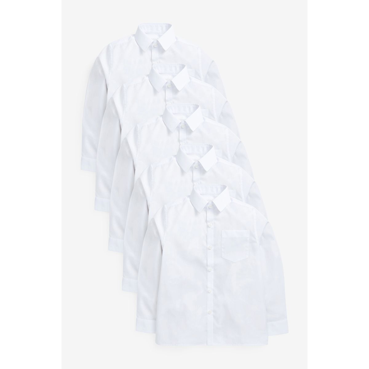 Chemises à manches longues, lot de 5 blanc, NEXT