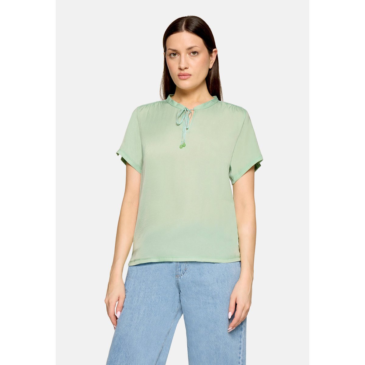 T-shirt façon blouse manches courtes gossamer green, CARTOON