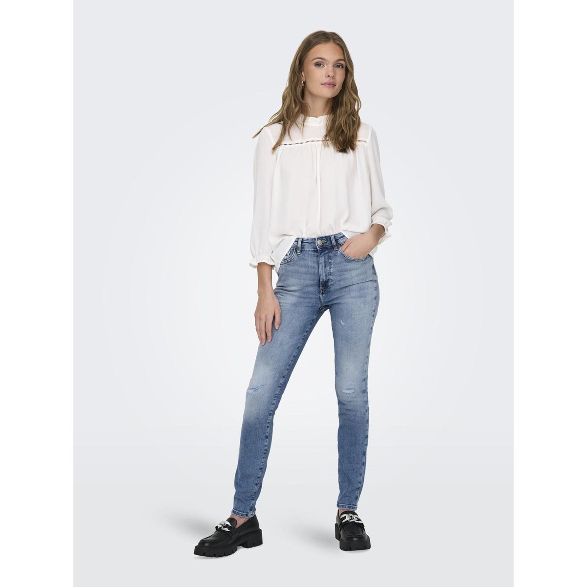 Jean Skinny ONLFOREVER Taille haute Skinny Fit Jeans light medium blue denim, ONLY