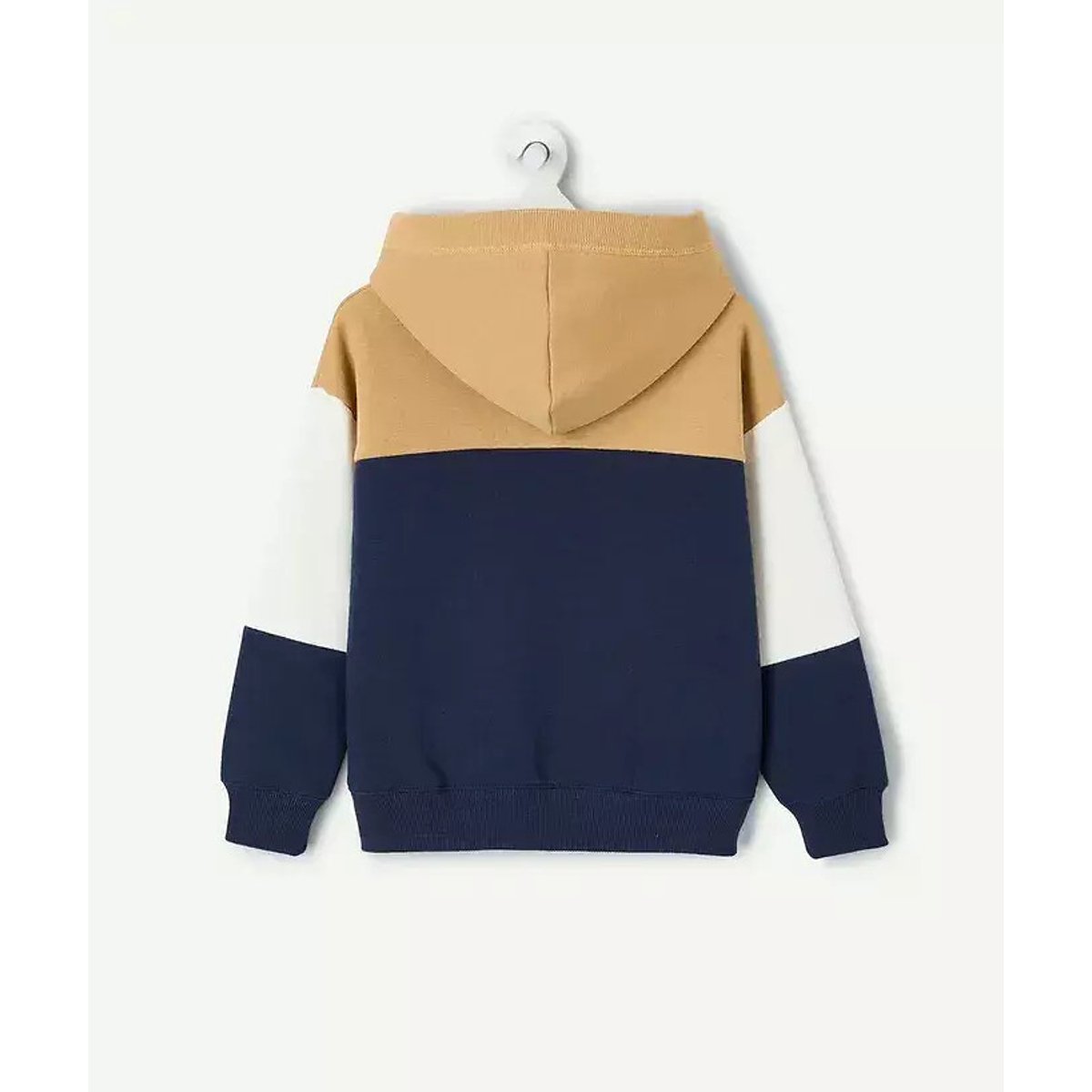 Kapuzen-Sweatshirt aus Molton im Colorblock-Design marine/camel, TAPE A L'OEIL