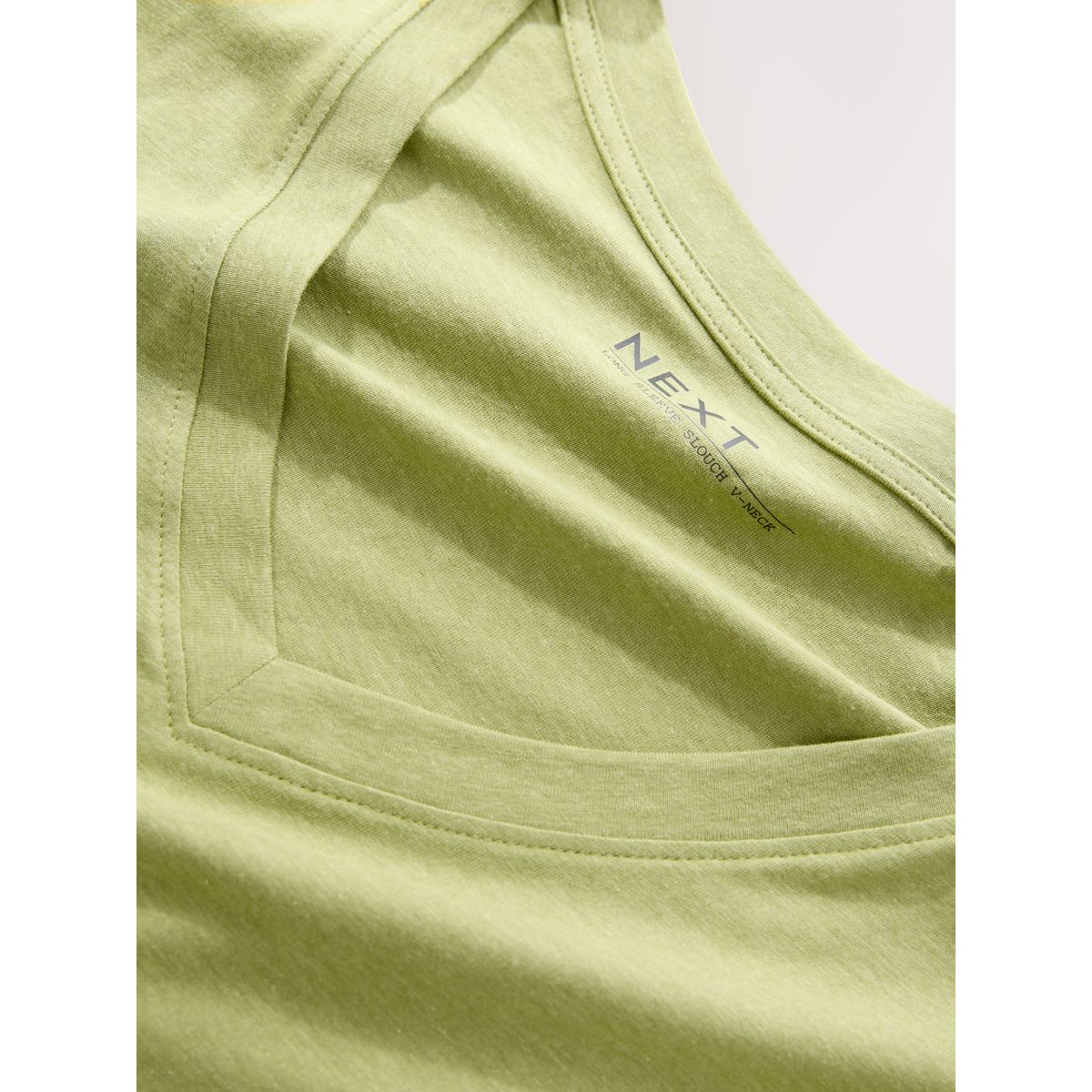 T-shirt ample en mélange de coton et modal vert, NEXT
