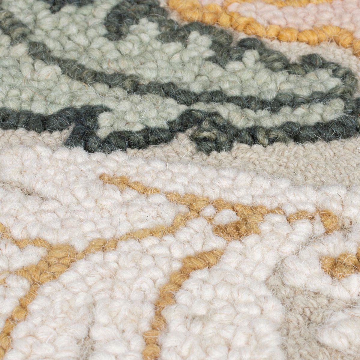 Tapis en laine floral géométrique DAPHNE rose, FLAIR RUGS