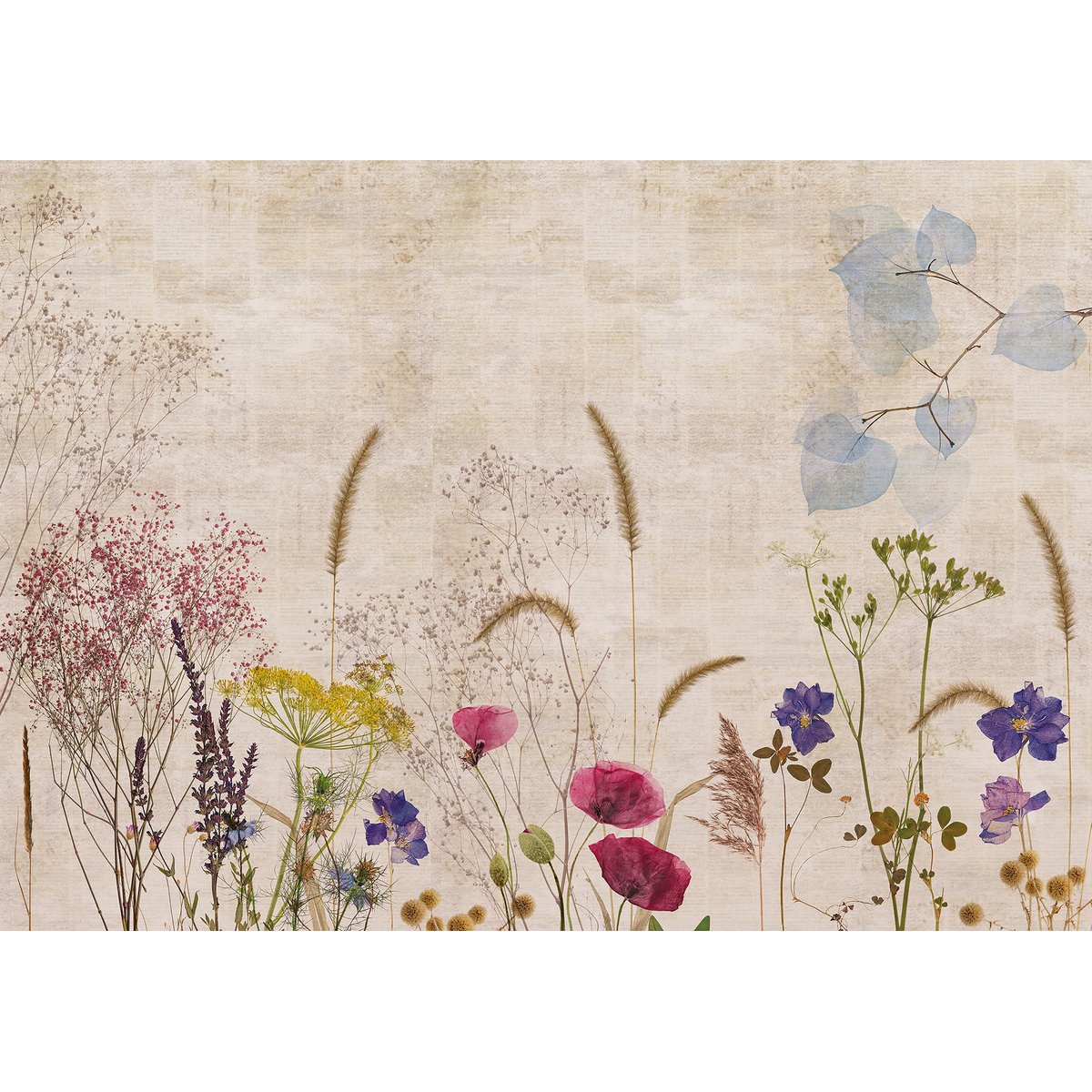 Papier peint panoramique VALENSOLE GARDENS multicolore, LE PAPIERS DE NINON