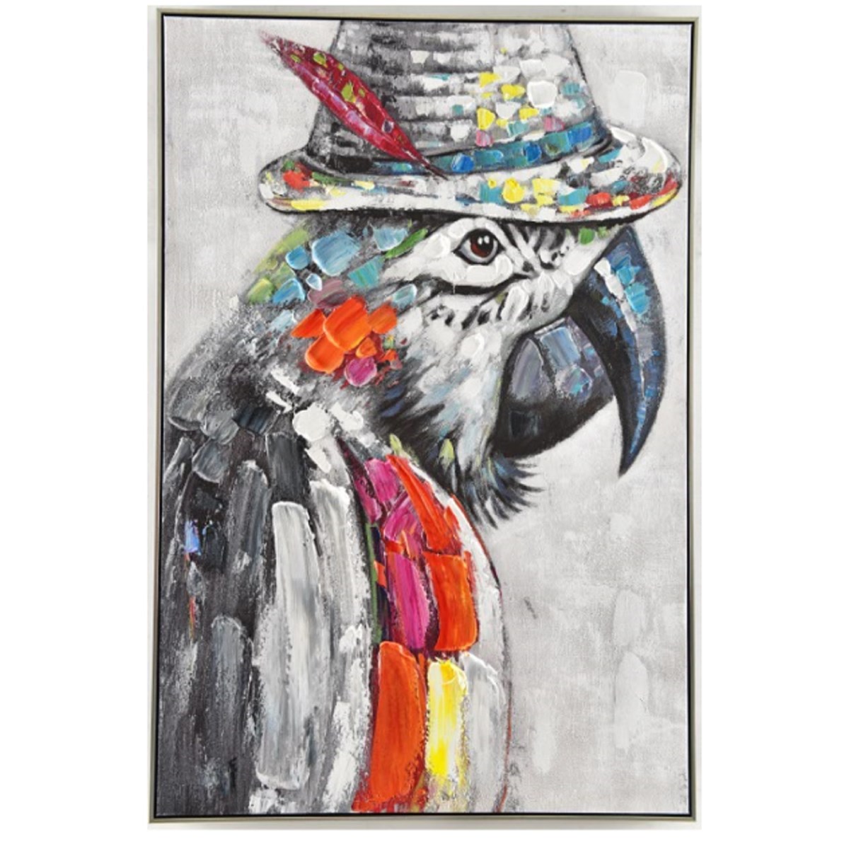 Impression Sur Toile Avec Cadre Argent Perokart multicolore, NOVATREND