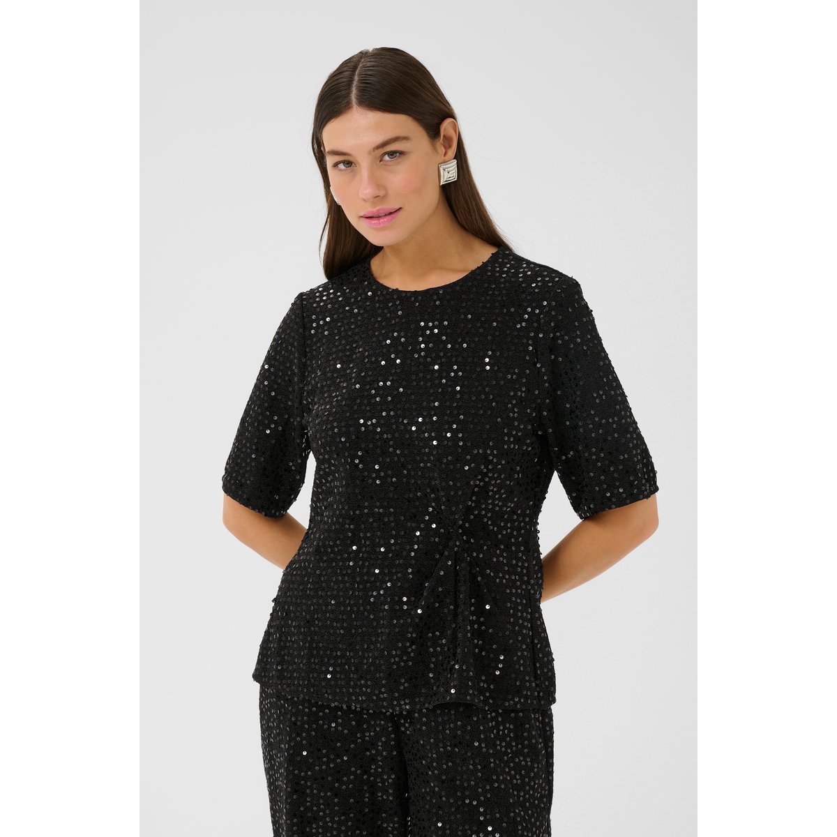 Blouse à manches courtes noir black, CULTURE