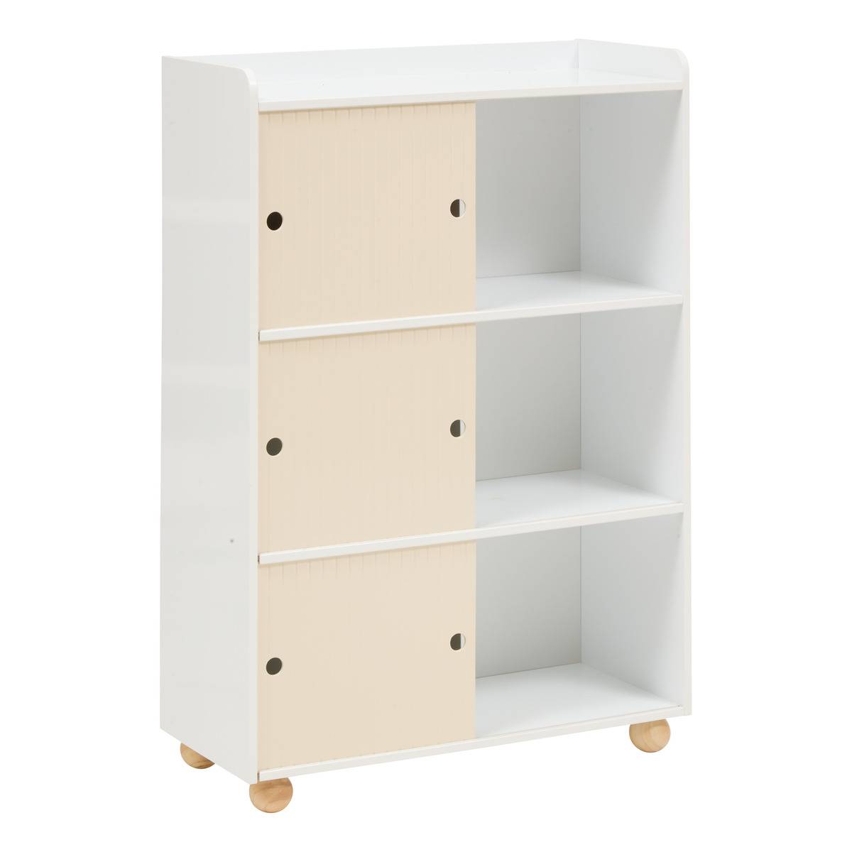 Meuble de rangement enfant 3 portes coulissantes BOULI beige, ATMOSPHERA FOR KIDS