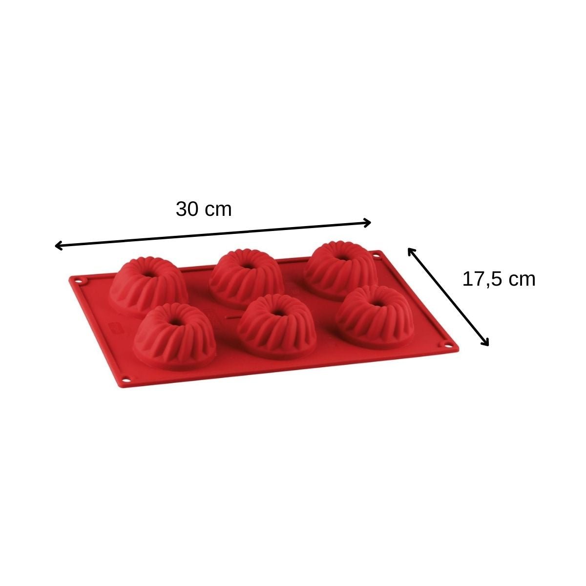 Lot de 2 moules à kougelhofs 6 empreintes rouge, DR OETKER