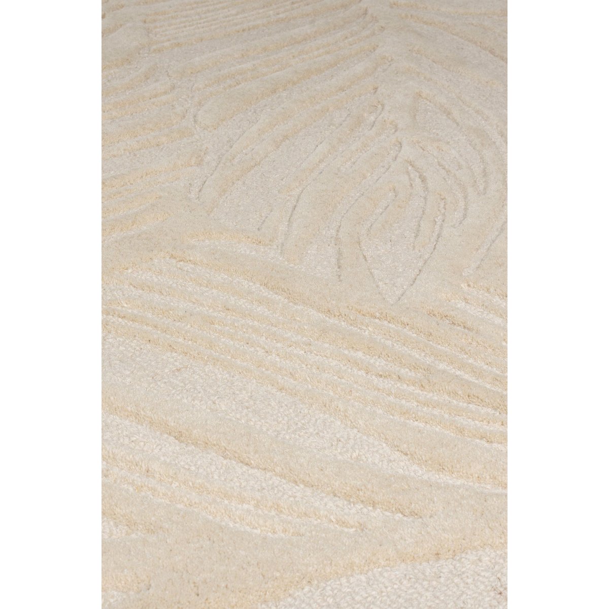 Tapis en laine de couloir FEUILLAGE beige, FLAIR RUGS