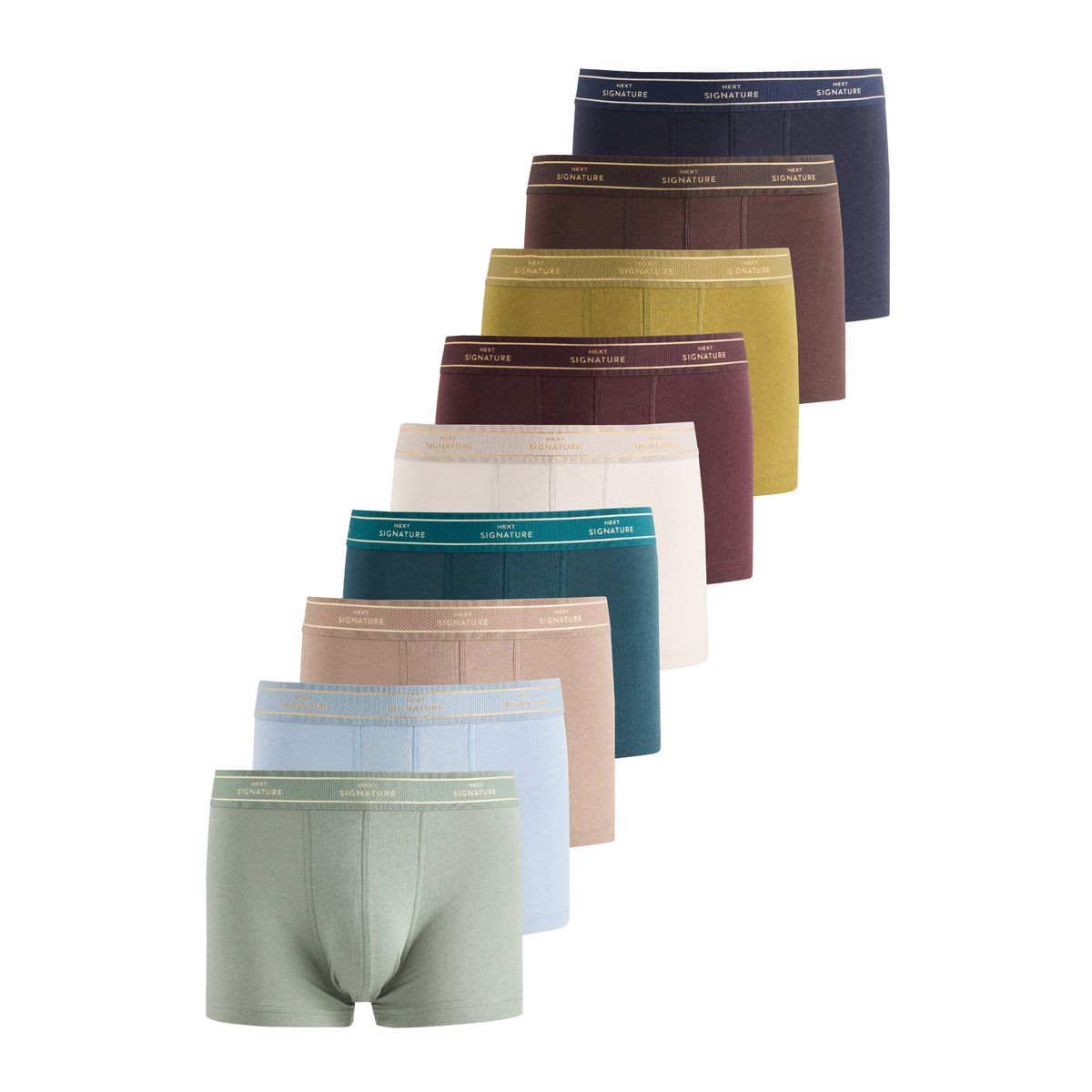 Boxer taille basse signature coton modal bleu/gris, NEXT