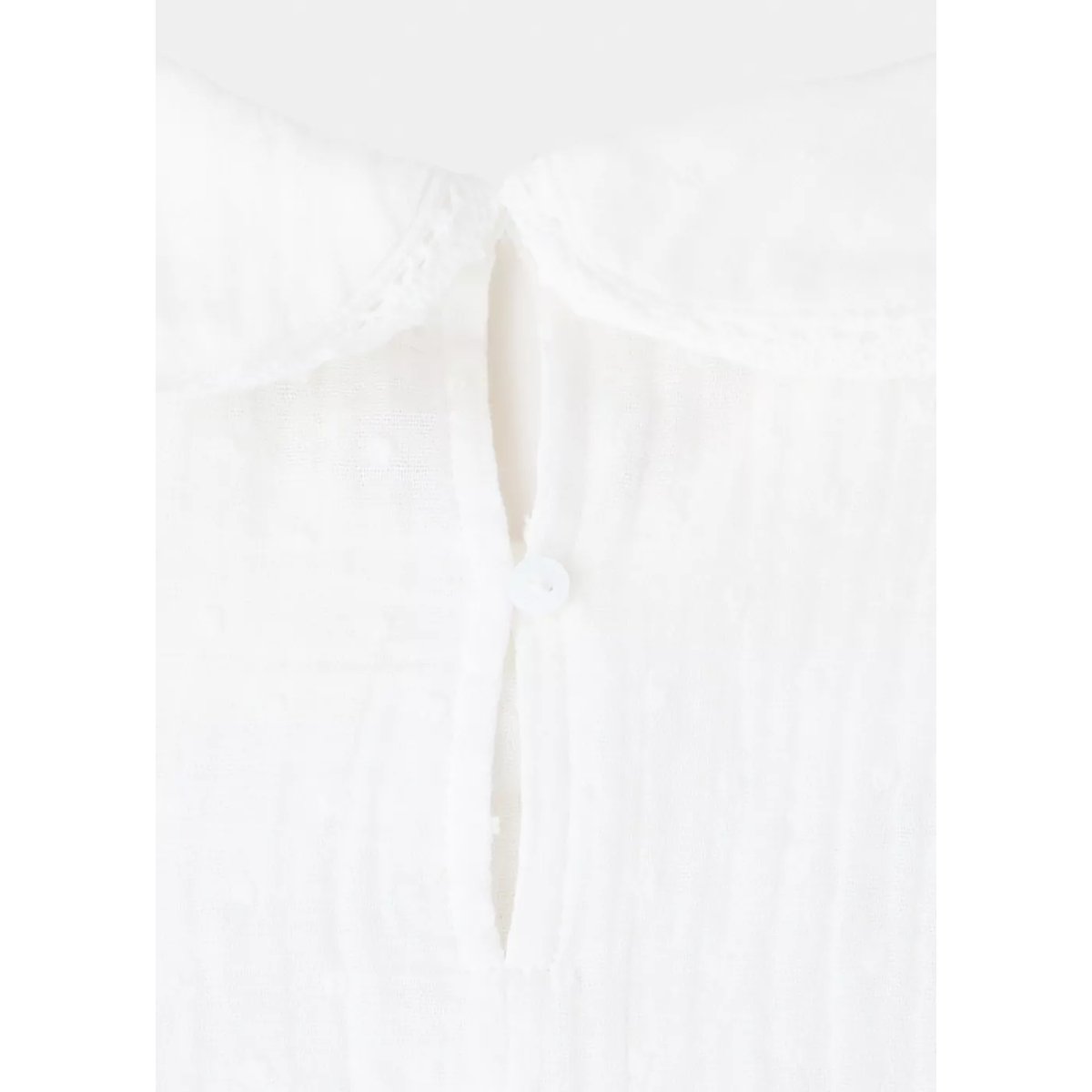 Pyjama complet en coton texturé blanc cassé, MANGO BABY